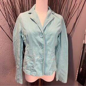 🌸AEROPOSTALE VINTAGE Y2K BLUE CORDUROY FALL JACKET SIZE MEDIUM🌸
